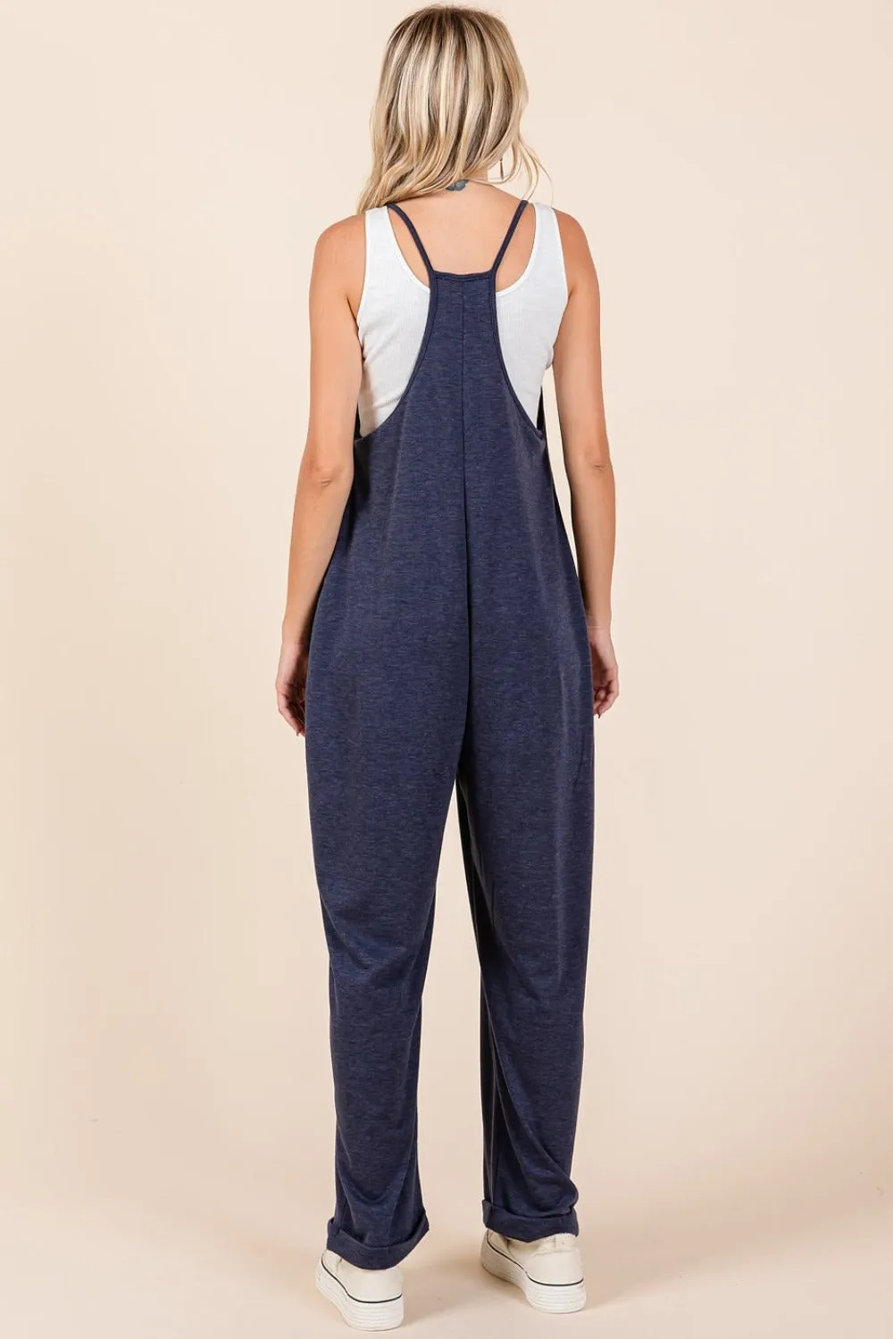 Mittoshop Patch Pocket Wide Leg Sleeveless Jumpsuit sold by Charming Charlie product image thumbnail 2