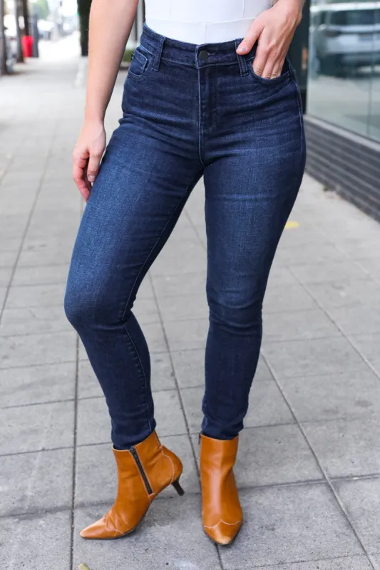 Judy Blue Dark Wash High Rise Skinny Jeans sold by Charming Charlie