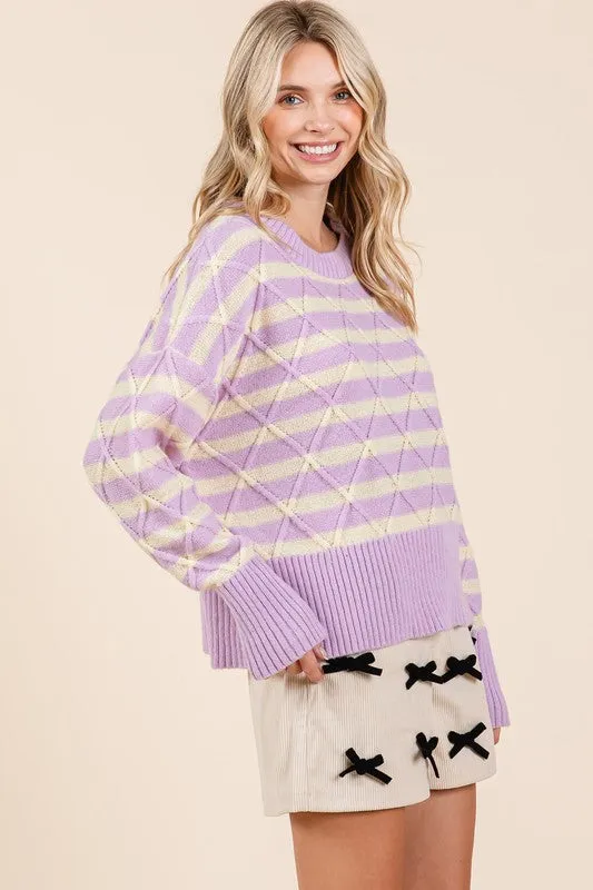 Stripe Argyle Knit Sweater sold by Charming Charlie product image thumbnail 2