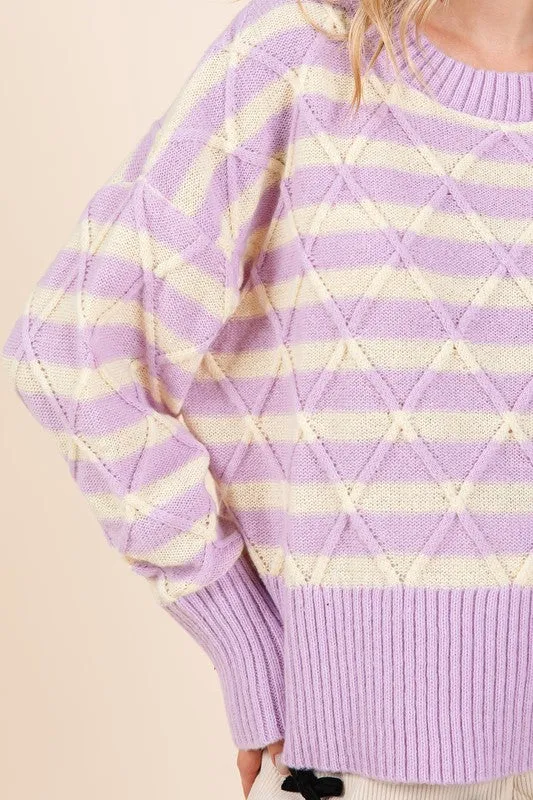 Stripe Argyle Knit Sweater sold by Charming Charlie product image thumbnail 4