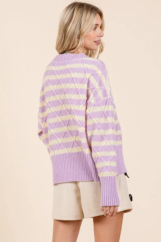 Stripe Argyle Knit Sweater sold by Charming Charlie product image thumbnail 3