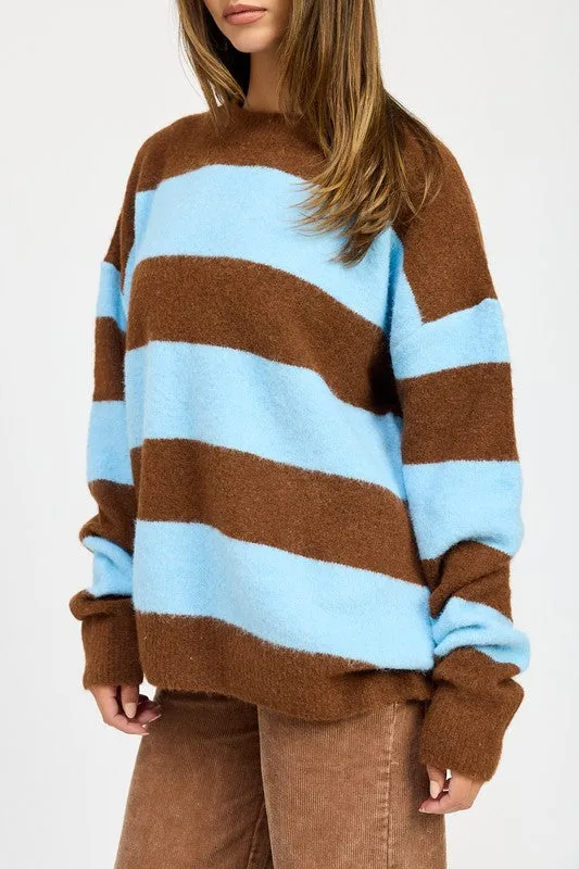 OVERSIZED STRIPED JUMPER sold by Charming Charlie product image thumbnail 3