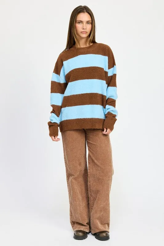 OVERSIZED STRIPED JUMPER sold by Charming Charlie product image thumbnail 4