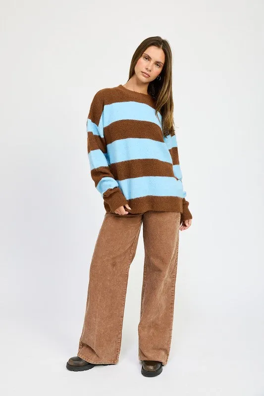 OVERSIZED STRIPED JUMPER sold by Charming Charlie product image thumbnail 5