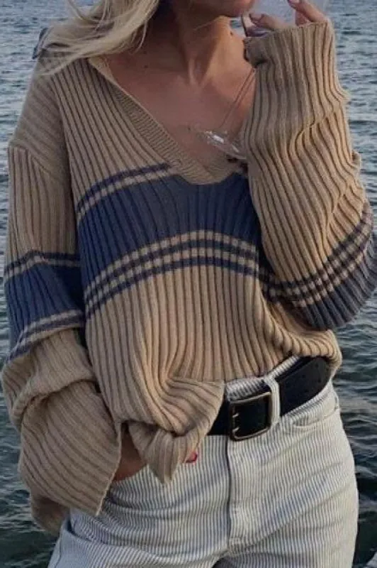 Ribbed polo sweater sold by Charming Charlie