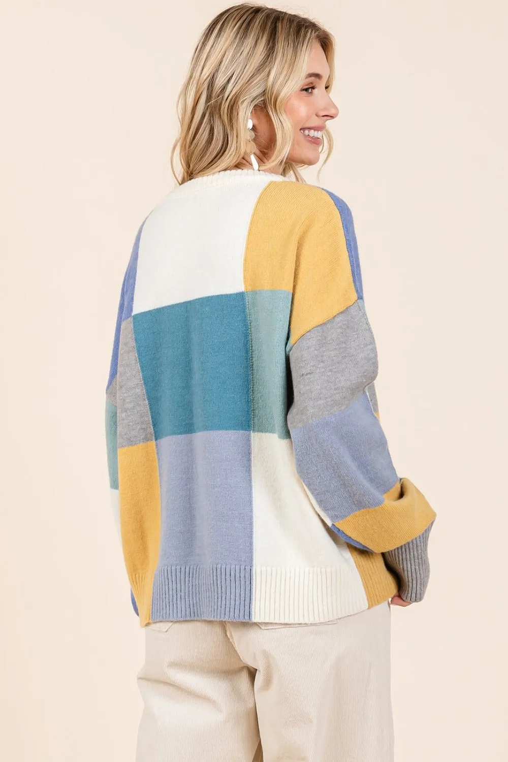 Mittoshop Color Block Round Neck Sweater sold by Charming Charlie product image thumbnail 2