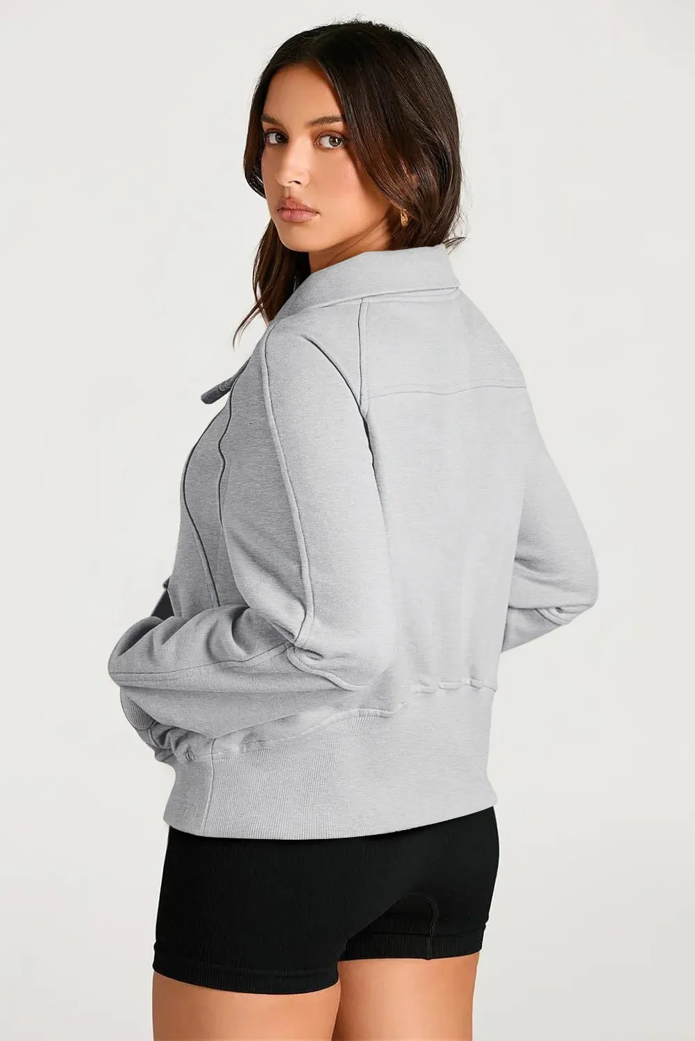 Half Zip Long Sleeve Sweatshirt sold by Charming Charlie product image thumbnail 2
