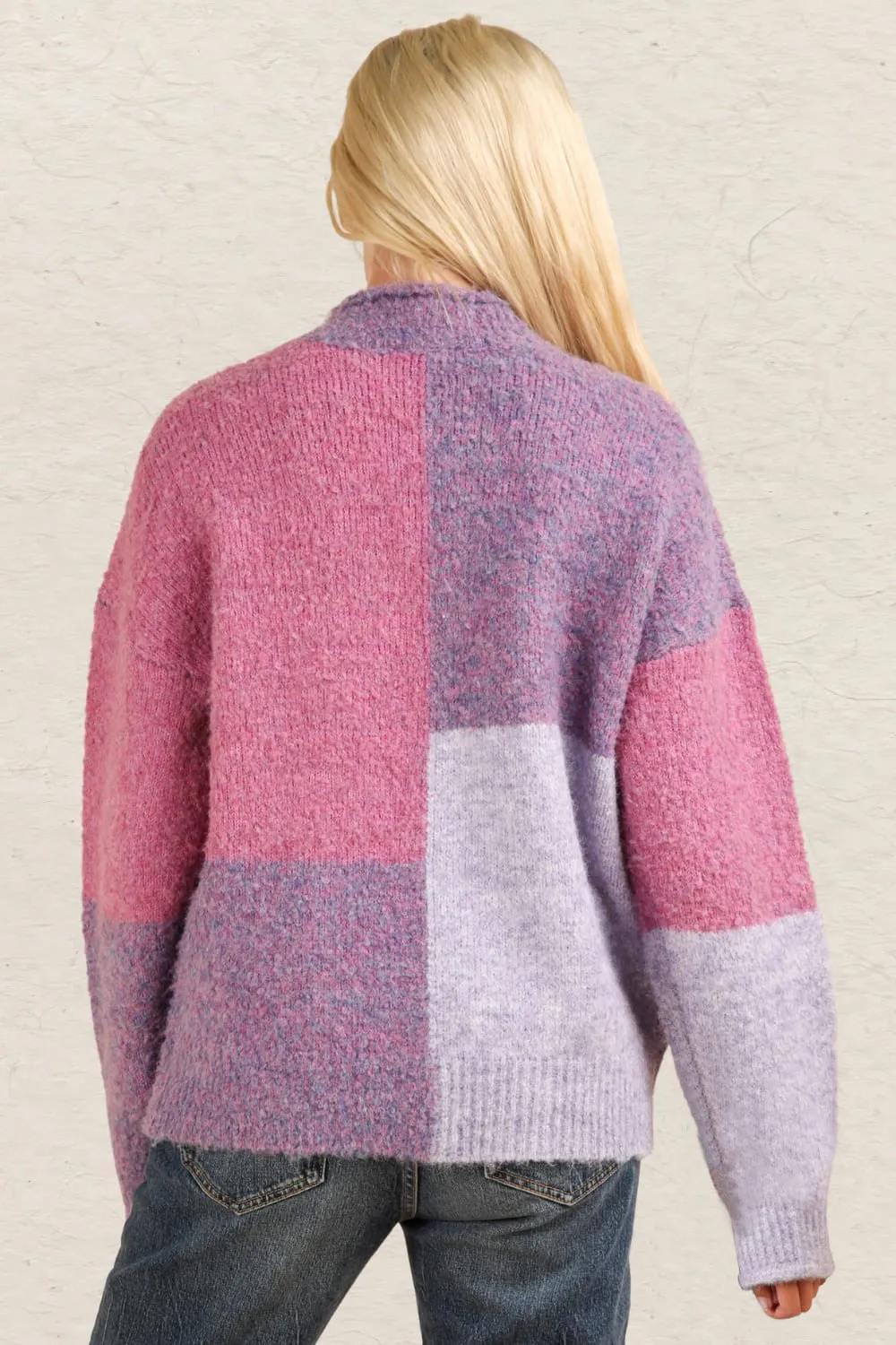 VERY J Color Block Mock Neck Drop Shoulder Sweater sold by Charming Charlie product image thumbnail 2