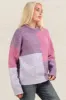 VERY J Color Block Mock Neck Drop Shoulder Sweater sold by Charming Charlie