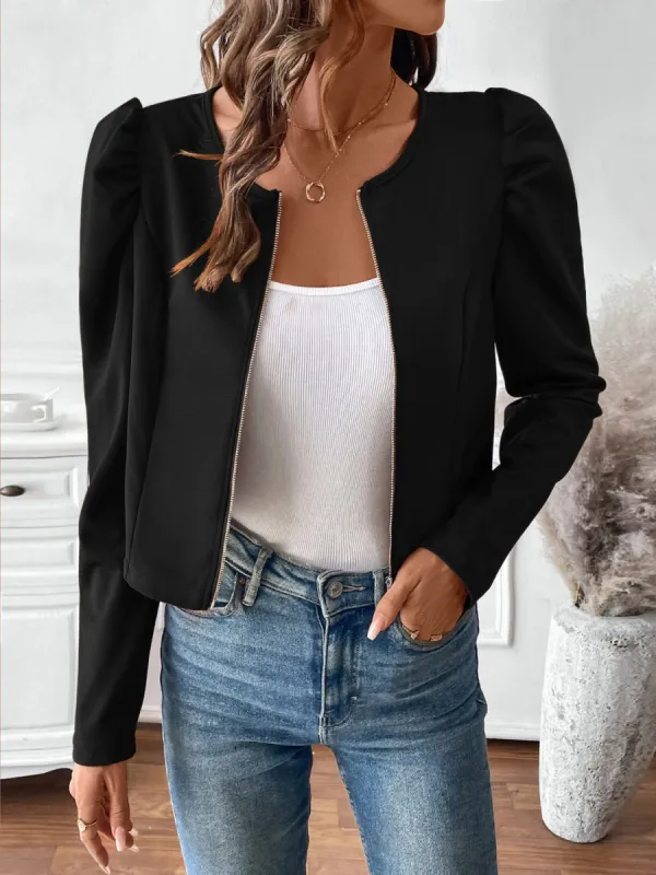 Zip Up Long Sleeve Jacket sold by Charming Charlie