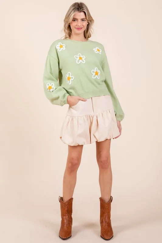 Floral Embroidered Knit Sweater sold by Charming Charlie product image thumbnail 5