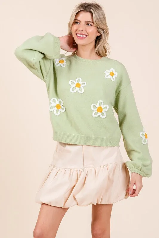 Floral Embroidered Knit Sweater sold by Charming Charlie