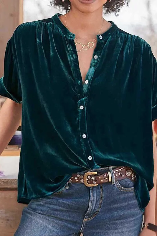 Velvet V-Neck Top sold by Charming Charlie product image thumbnail 3