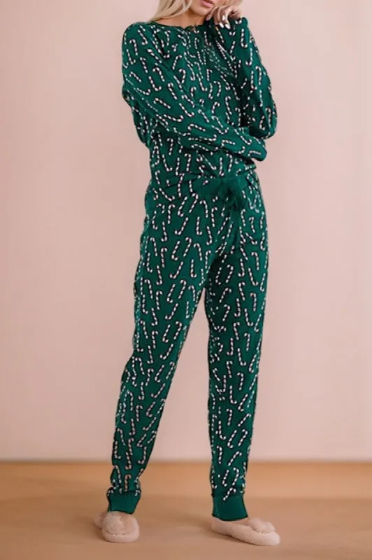 Christmas Candy Cane Top and Pants Loungewear Set sold by Charming Charlie