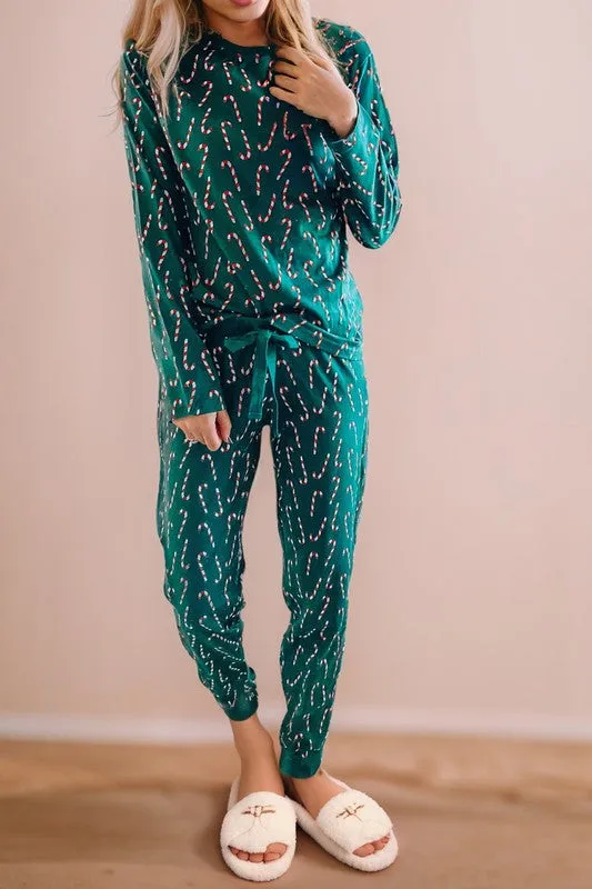 Christmas Candy Cane Top and Pants Loungewear Set sold by Charming Charlie product image thumbnail 3