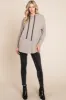 BOMBOM Contrast Drawstring Drop Shoulder Knit Hoodie sold by Charming Charlie