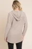 BOMBOM Contrast Drawstring Drop Shoulder Knit Hoodie sold by Charming Charlie