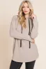 BOMBOM Contrast Drawstring Drop Shoulder Knit Hoodie sold by Charming Charlie