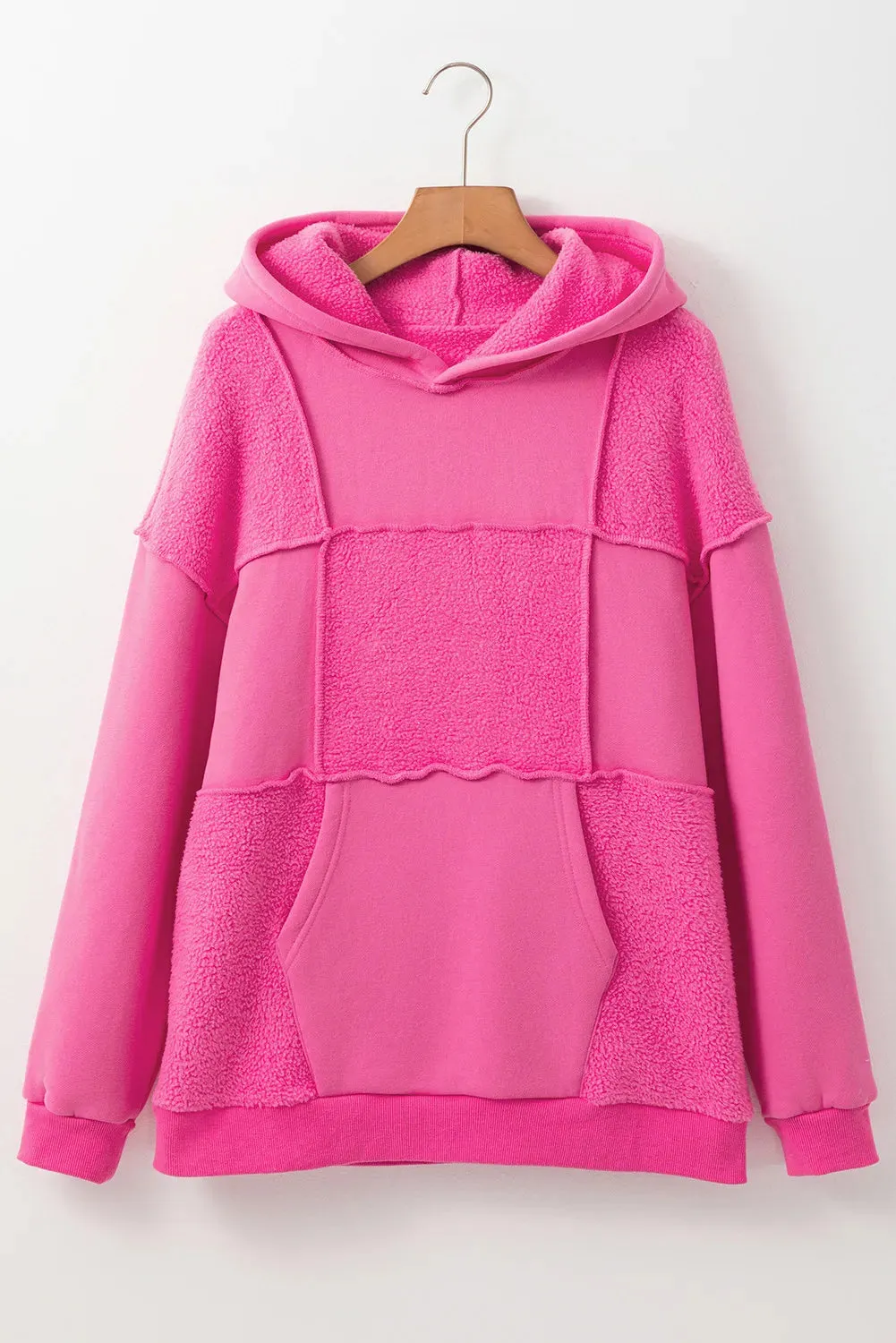 Exposed Seam Dropped Shoulder Long Sleeve Hoodie sold by Charming Charlie product image thumbnail 3