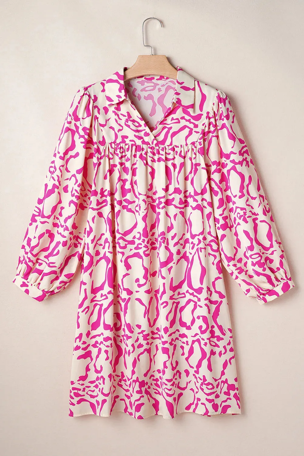 Printed Johnny Collar Long Sleeve Mini Dress sold by Charming Charlie product image thumbnail 2