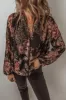 Printed Surplice Long Sleeve Blouse sold by Charming Charlie