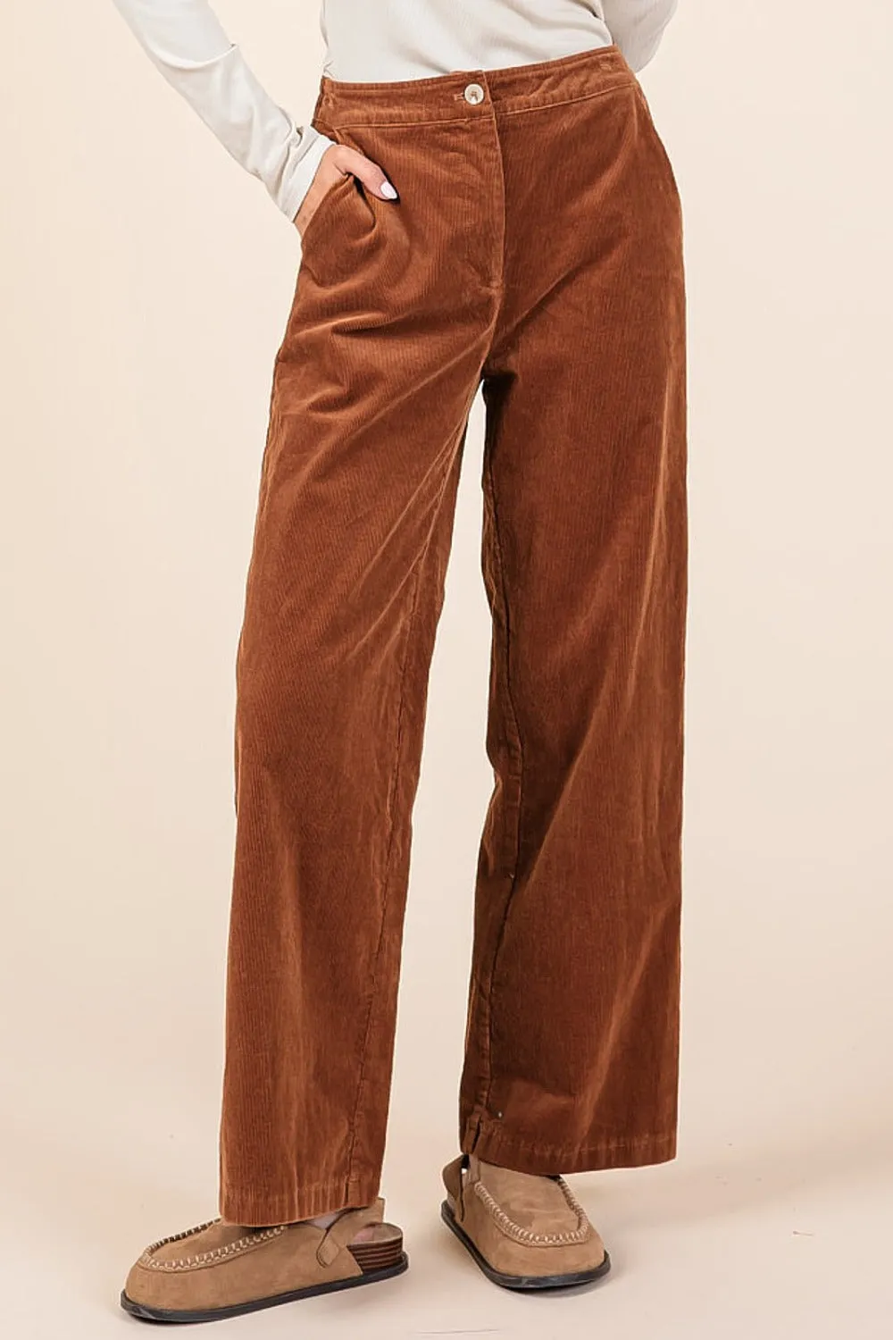Mittoshop Corduroy Back Elastic Waist Pants sold by Charming Charlie