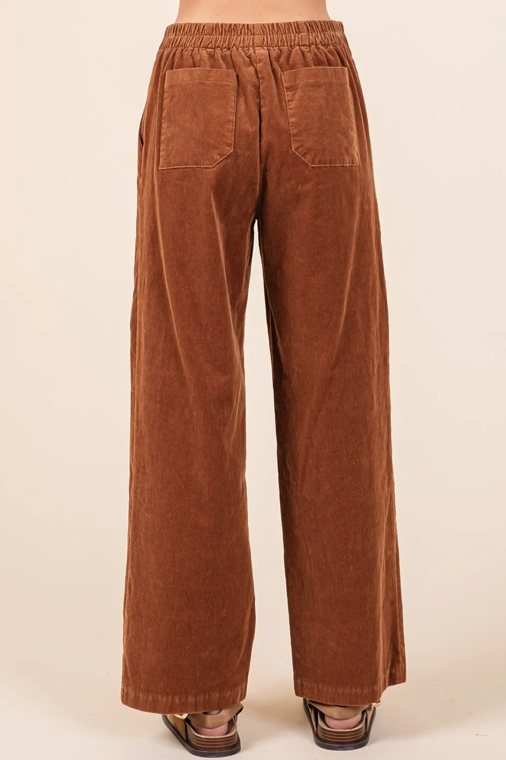 Mittoshop Corduroy Back Elastic Waist Pants sold by Charming Charlie product image thumbnail 2