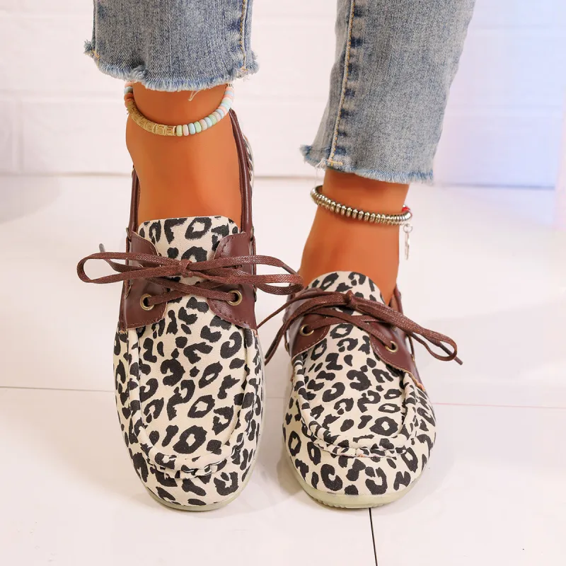 Lace Up Leopard Slip-Ons sold by Charming Charlie