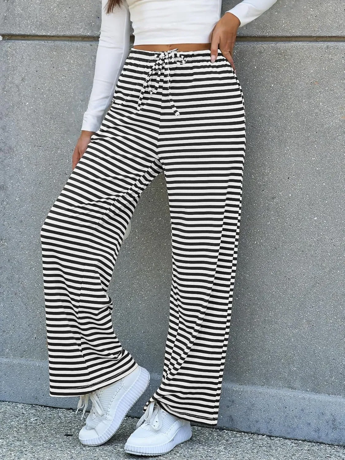 Lovelet Striped Wide Leg Pants sold by Charming Charlie product image thumbnail 4