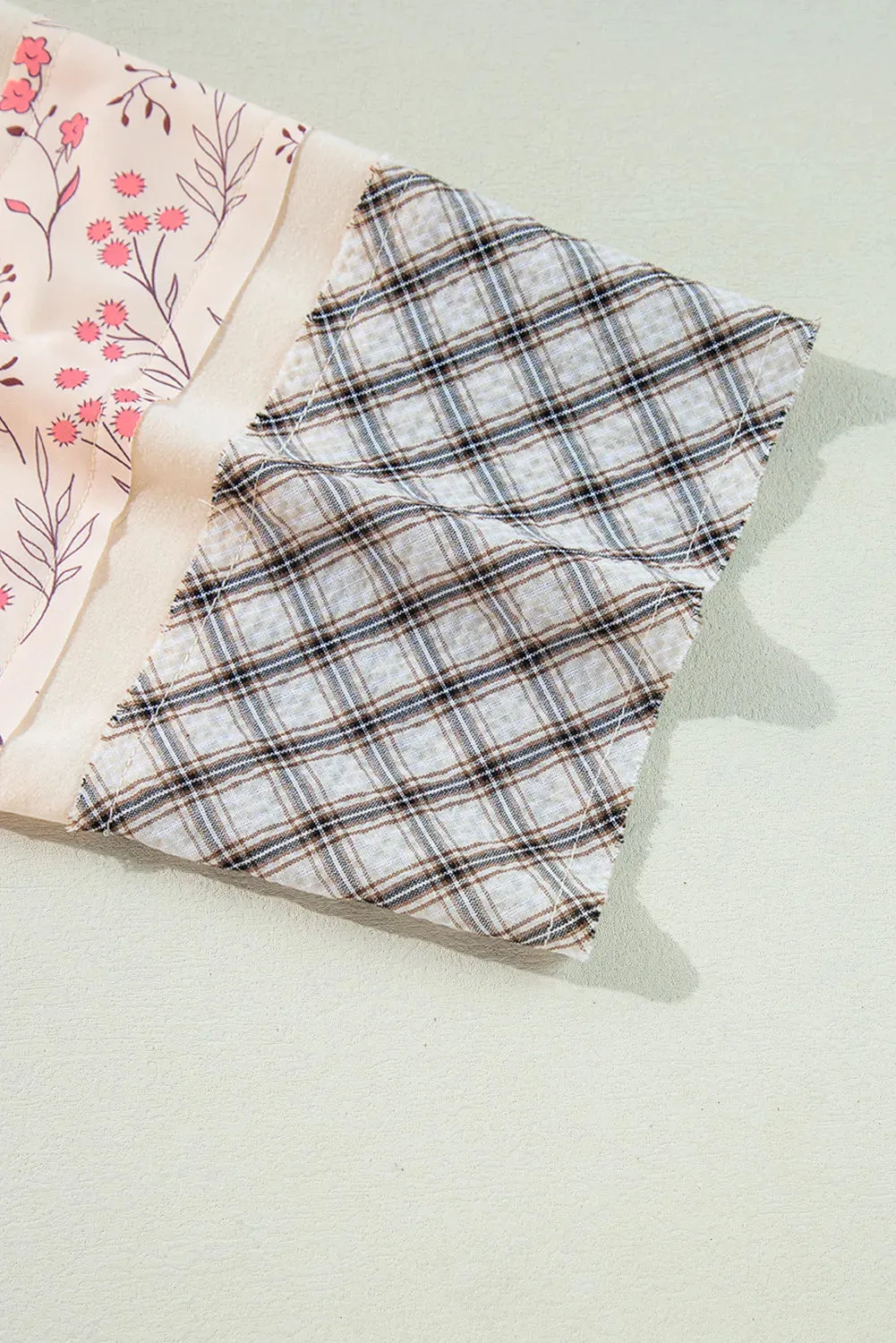 Heart Plaid Round Neck Long Sleeve Blouse sold by Charming Charlie product image thumbnail 5