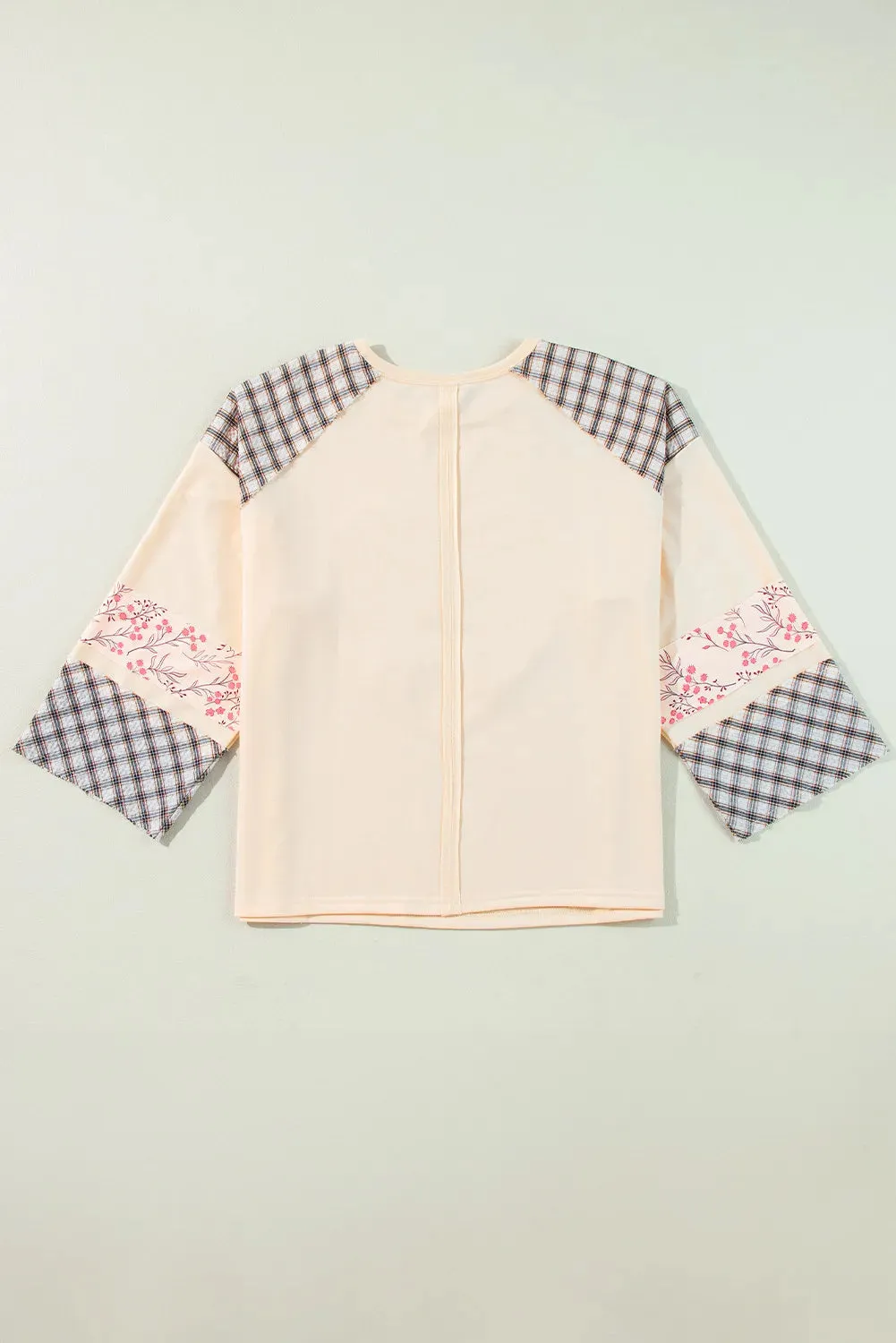 Heart Plaid Round Neck Long Sleeve Blouse sold by Charming Charlie product image thumbnail 4