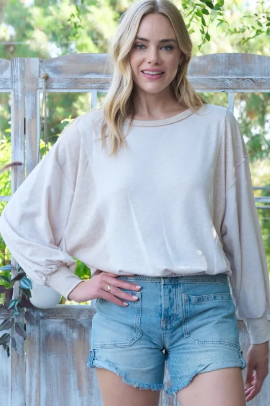 Hailey & Co Rib and Two Tone Knit Mixed Top sold by Charming Charlie