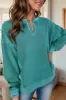 Notched Dropped Shoulder Long Sleeve Sweatshirt sold by Charming Charlie