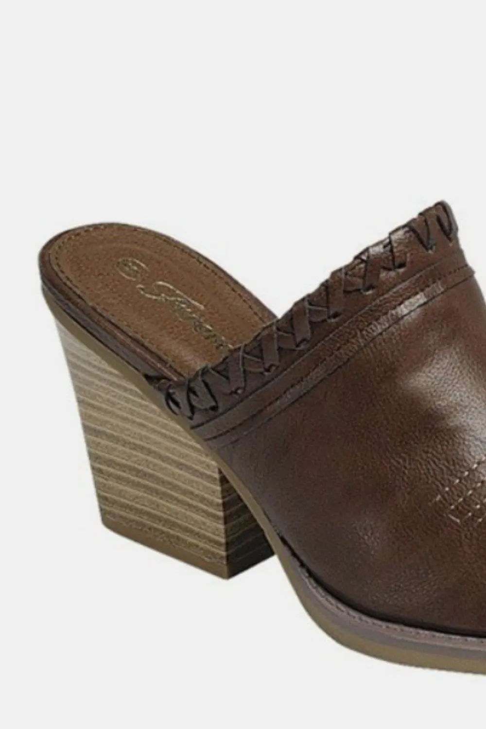 Forever Link Pointy Toe Slip On Chunky Mules sold by Charming Charlie product image thumbnail 2