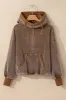 Drawstring Half Zip Long Sleeve Hoodie sold by Charming Charlie