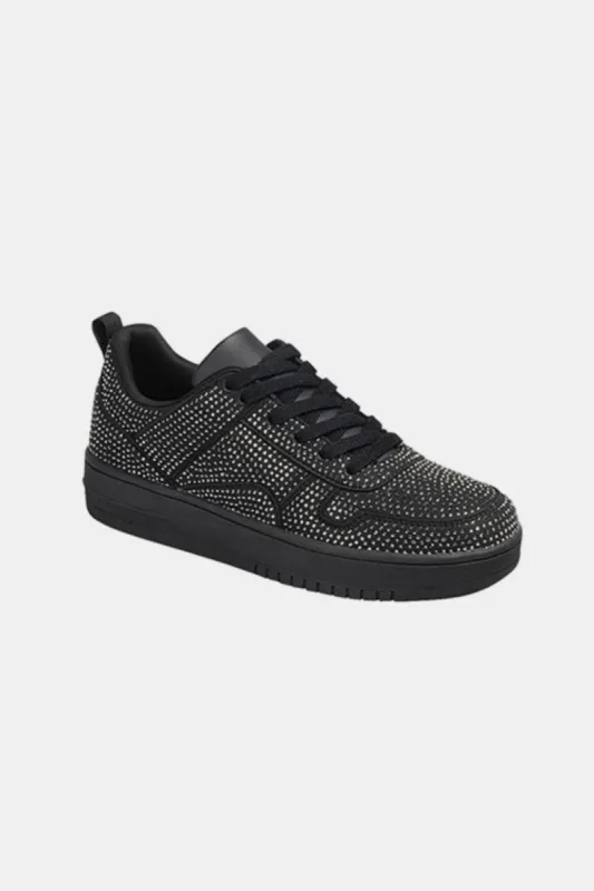 Forever Link Rhinestone Platform Flat Sneakers sold by Charming Charlie