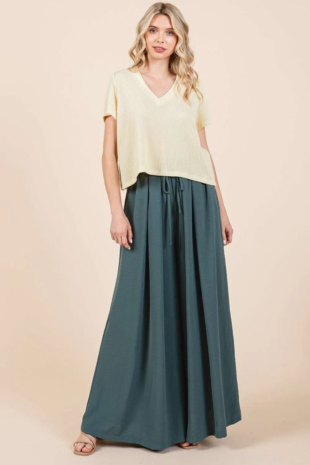 Mittoshop Pleated Wide Leg Pants sold by Charming Charlie