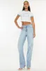 Kancan Distressed High Waist Straight Jeans sold by Charming Charlie
