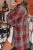 Orange Plaid Print Loose Vintage Shirt sold by Charming Charlie
