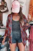 Orange Plaid Print Loose Vintage Shirt sold by Charming Charlie