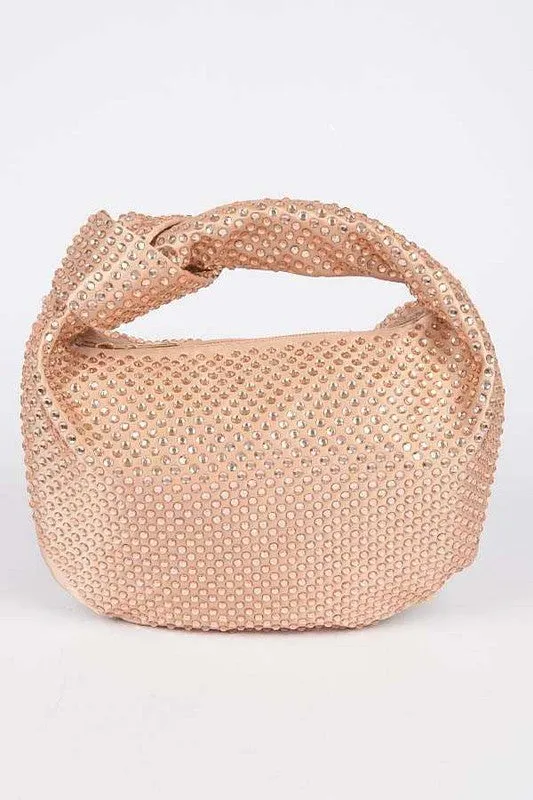 Tonal Studded Knotted Soft Clutch sold by Charming Charlie