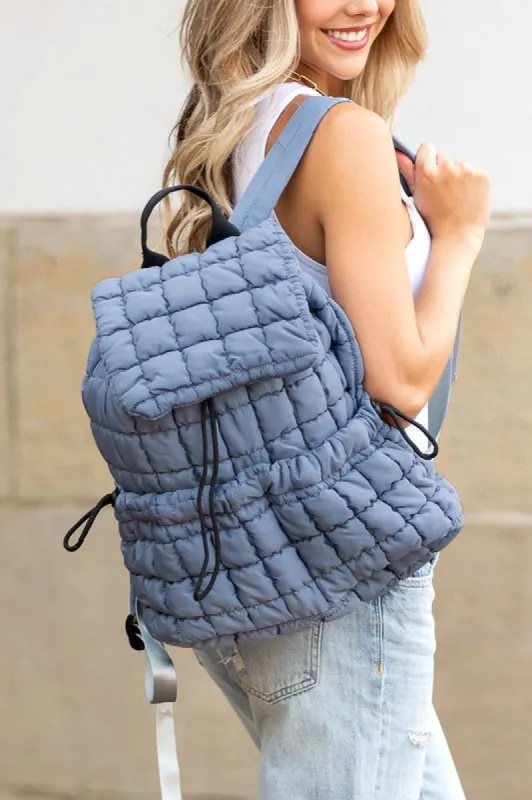 Stevie Quilted Puffer Backpack sold by Charming Charlie