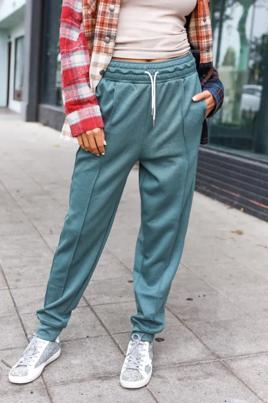 Ash Jade Knit Front Seam Sweatpants sold by Charming Charlie
