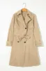 Collared Neck Tie Waist Buttoned Long Sleeve Trench Coat sold by Charming Charlie