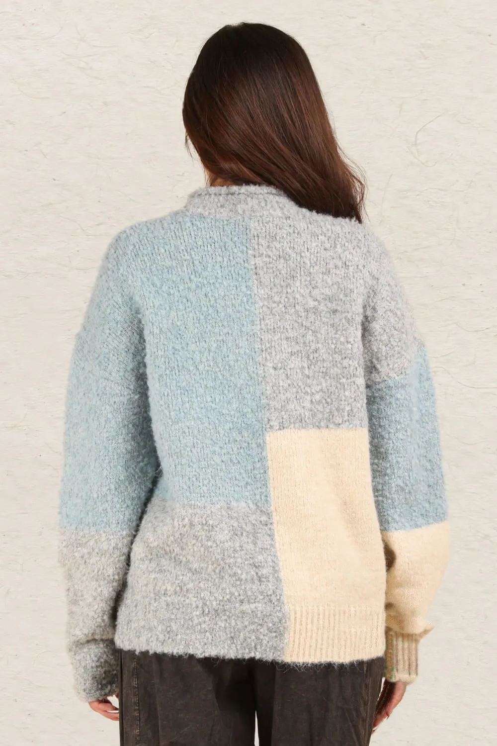 VERY J Color Block Mock Neck Drop Shoulder Sweater sold by Charming Charlie product image thumbnail 2