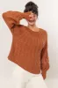 HYFVE Cable-Knit Round Neck Raglan Sleeve Sweater sold by Charming Charlie