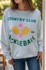 Pickleball Round Neck Dropped Shoulder Sweatshirt sold by Charming Charlie