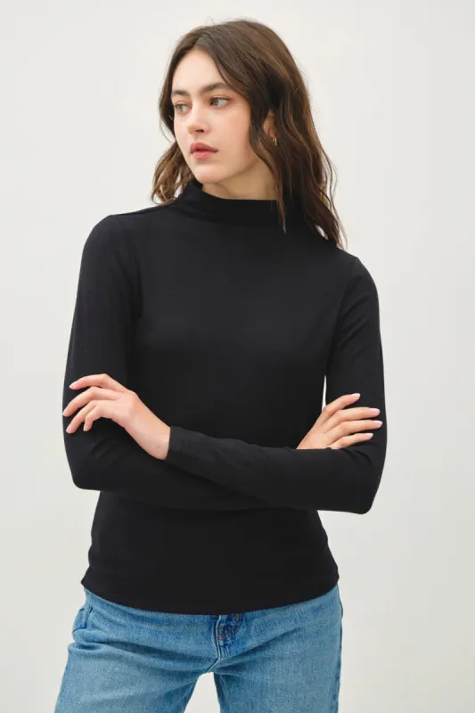 Be Cool Mock Neck Long Sleeve T-Shirt sold by Charming Charlie
