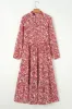 Printed Notched Long Sleeve Dress sold by Charming Charlie