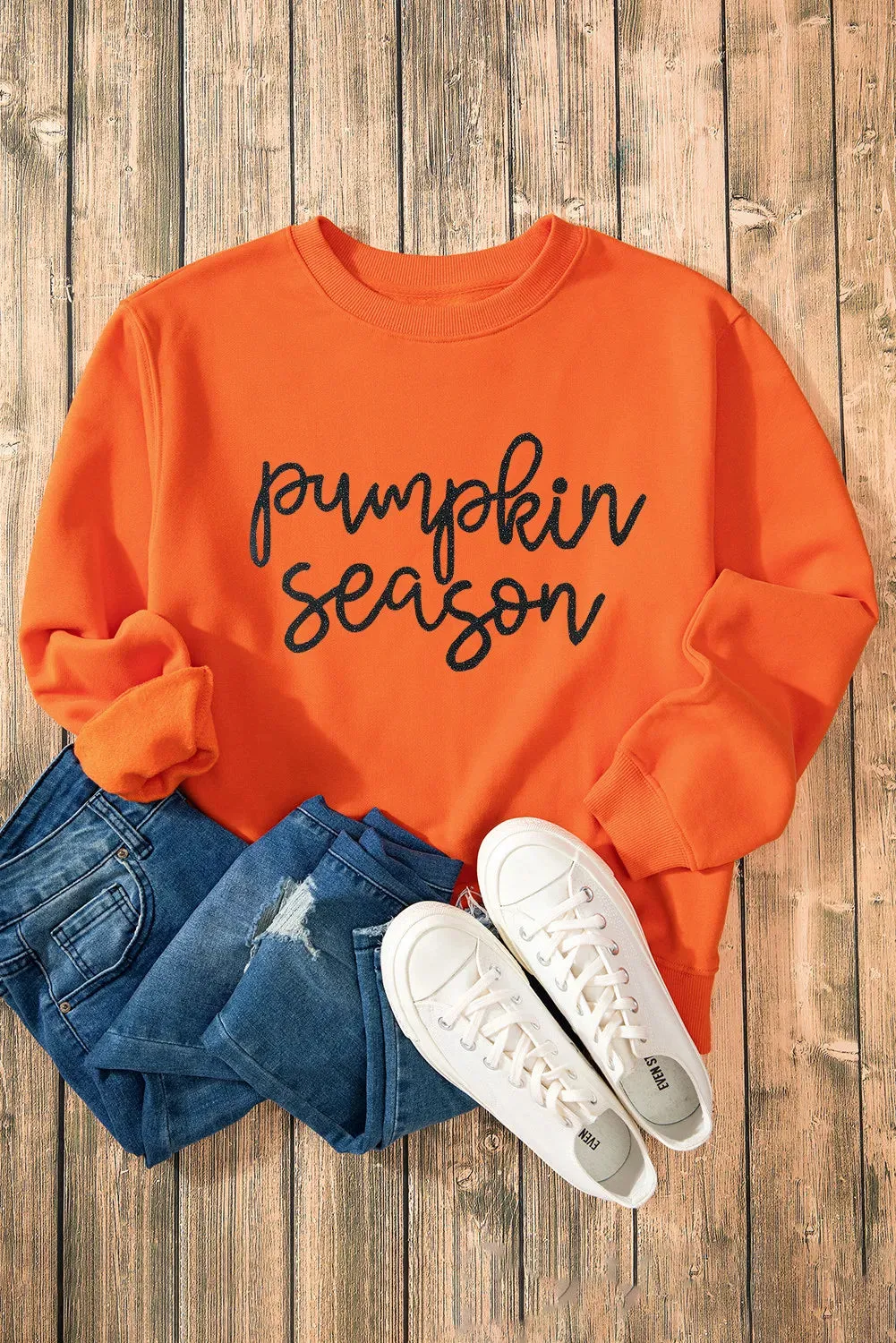 Letter Round Neck Long Sleeve Sweatshirt sold by Charming Charlie product image thumbnail 3